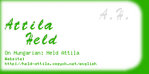 attila held business card